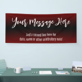 ブルゴーニュとブラックグラデーションあなたの文字を追加カスタム 横断幕 (トレードショー)