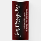 ブルゴーニュとブラックグラデーションあなたの文字を追加カスタム 横断幕 (縦)