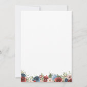 ブルゴーニュとブルーの恋しく思フローラがミセス・ブライダル・ショウェに 招待状 (裏面)