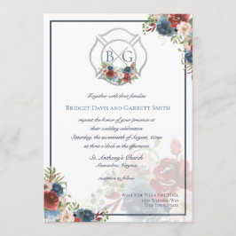 ブルゴーニュとブルーフローラファイターモノグラム 招待状