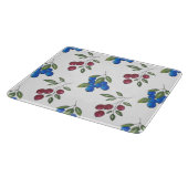 ブルゴーニュとブルーベリーパターン カッティングボード (角)