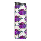 ブルゴーニュとプラムパープルのヴィンテージフローラ タンブラー (回転右)