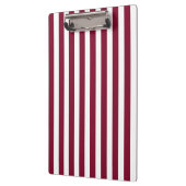 ブルゴーニュとホワイトキャンディストライプー クリップボード (左)