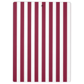 ブルゴーニュとホワイトキャンディストライプー クリップボード (裏面)