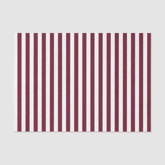 ブルゴーニュとホワイトストライプのパターン 薄葉紙 (正面)