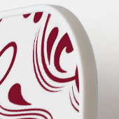 ブルゴーニュとホワイトダマスクフローラ ピックルボールラケット (左詳細)