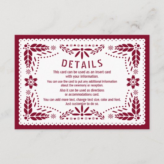 ブルゴーニュとホワイトパペルピカドキンセアニラ エンクロージャーカード (正面)