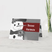 ブルゴーニュとホワイト水玉模様 シーズンカード (裏面)