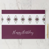 ブルゴーニュとホワイト紙ランチョンマット ペーパーパッド (インサイチュ)