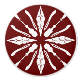 ブルゴーニュとホワイト セラミックノブ