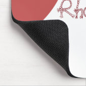 ブルゴーニュとホワイト マウスパッド (コーナー)