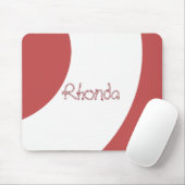 ブルゴーニュとホワイト マウスパッド (マウス)