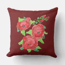 ブルゴーニュとレッドローゼデザイナー アウトドアクッション