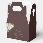 ブルゴーニュとロマンチックなバラ結婚式の引き出物ボックス フェイバーボックス (オープン)