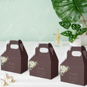 ブルゴーニュとロマンチックなバラ結婚式の引き出物ボックス フェイバーボックス