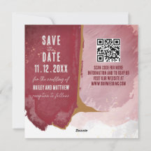 ブルゴーニュと埃っぽいピンクの水彩保存日