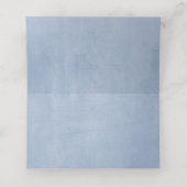 ブルゴーニュと埃っぽいブルーのフローラ水色 プレイスカード (内部開封)