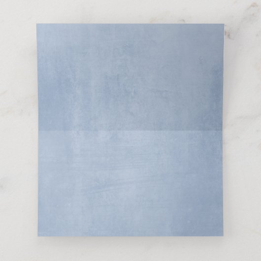 ブルゴーニュと埃っぽいブルーのフローラ水色 プレイスカード (内部開封)