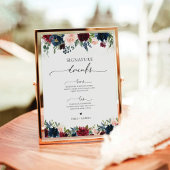 ブルゴーニュと海軍のシグネチャードリンクサイン 台座サイン