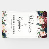 ブルゴーニュと海軍のフローラブライダルシャワー歓迎 横断幕 (横)