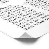 ブルゴーニュと海軍のフローラ結婚の座席表 ポスター (角)