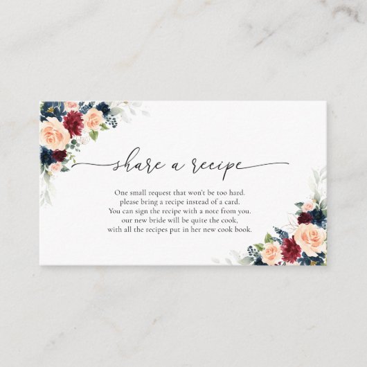 ブルゴーニュと海軍のレシピリクエストカード エンクロージャーカード (正面)