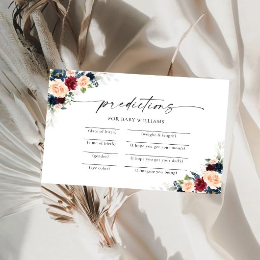 ブルゴーニュと海軍の予測カード 招待状