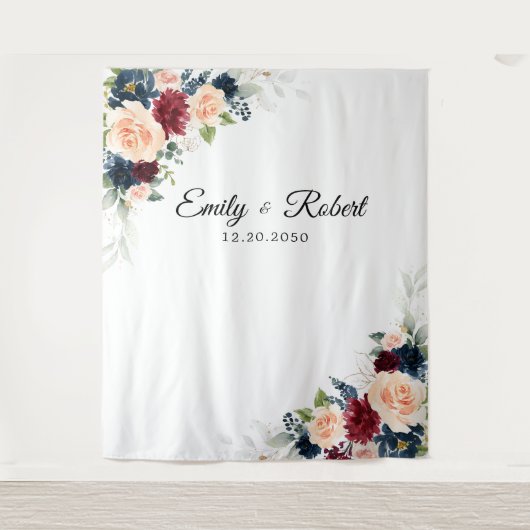 ブルゴーニュと海軍結婚の式典の背景 タペストリー (正面)