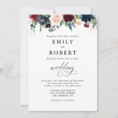 ブルゴーニュと海軍結婚の式招待状 招待状 (正面)