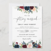 ブルゴーニュと海軍結婚の式招待状 招待状 (正面)