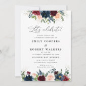 ブルゴーニュと海軍結婚の式招待状 招待状 (正面)