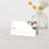 ブルゴーニュと海軍結婚の折り畳み座席表 プレイスカード (正面)