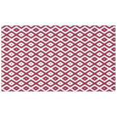 ブルゴーニュと白のダイヤモンドパターン テーブルクロス (正面(横))