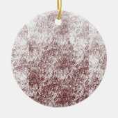 ブルゴーニュと白のパターンを探索するDec セラミックオーナメント (正面)