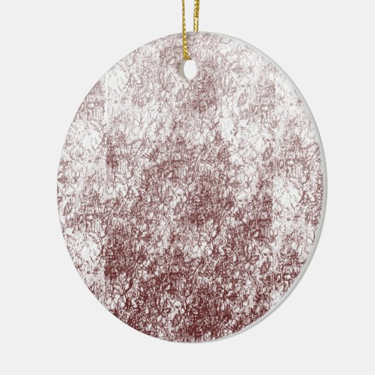 ブルゴーニュと白のパターンを探索するDec セラミックオーナメント (左)