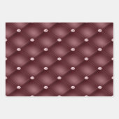 ブルゴーニュと白結婚の包装紙 ラッピングペーパーシート (正面3)