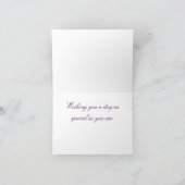 ブルゴーニュと紫の水彩フローラ母の日 カード (内部)