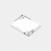 ブルゴーニュと紫の水色の花がパーソナライズされる ポストイット (アングル)