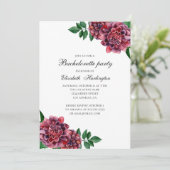 ブルゴーニュと赤のダリア。花のバチェロレッテ 招待状 (スタンド正面)