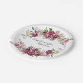 ブルゴーニュと赤面と引用文結婚の ペーパープレート (アングル)