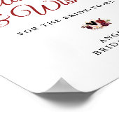 ブルゴーニュと赤面のアドバイスと願いのサイン ポスター (角)