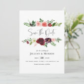 ブルゴーニュと赤面はデートの誘いを保存する 招待状 (スタンド正面)