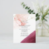 ブルゴーニュと赤面ウォーター結婚カラーズゲスト詳細 エンクロージャーカード (スタンド正面)