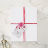 ブルゴーニュと赤面ウォーター色フローラ ギフトタグ (より糸付き)