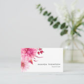 ブルゴーニュと赤面ウォーター色フローラ 名刺 (スタンド正面)