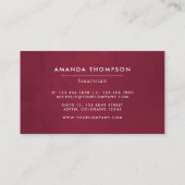 ブルゴーニュと赤面ウォーター色フローラ 名刺 (裏面)