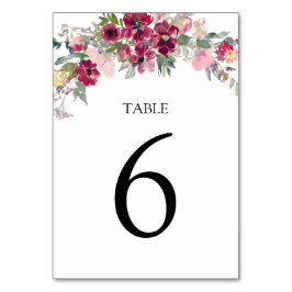 ブルゴーニュと赤面バラ結婚のテーブル番号 テーブルナンバー