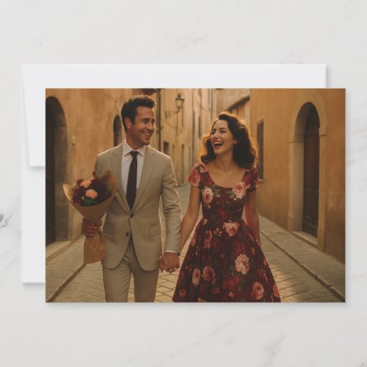 ブルゴーニュと赤面バラ セーブザデート (正面)