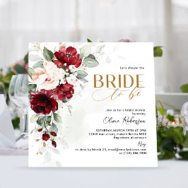 ブルゴーニュと赤面ピンクのフローラ花嫁になる