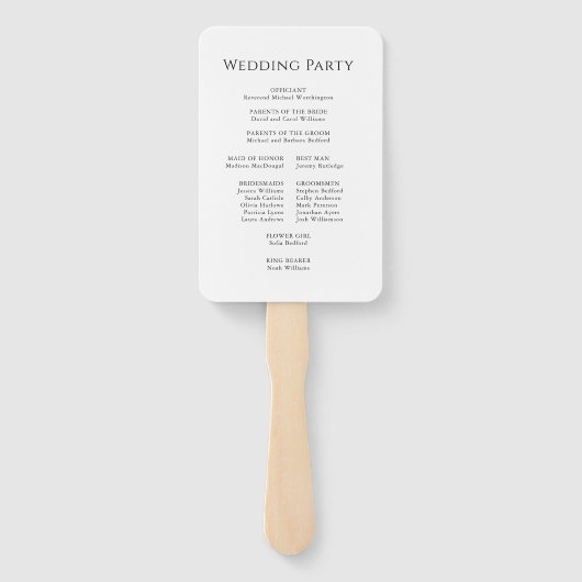 ブルゴーニュと赤面ピンクウェディングパーティー ハンドファン (裏面)